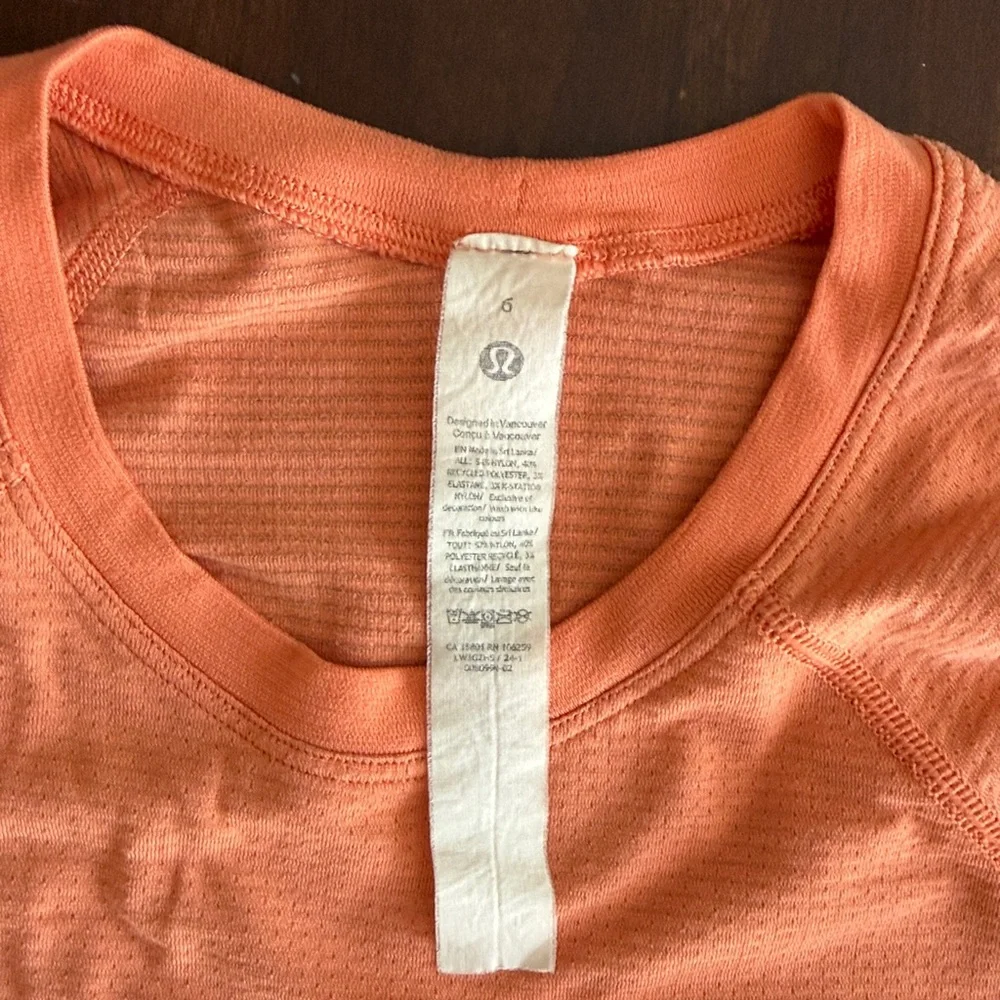 Lululemon Athletica Orange Athletic Top and shorts set - Picture 4 of 7